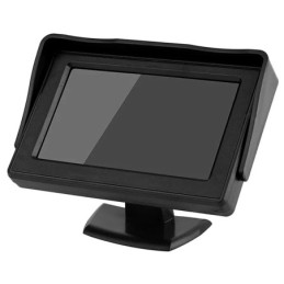 Auton LCD-näyttö peruutusKameralle 4,3" | Kompakti ajoneuvonäyttö säädettävällä jalustalla.