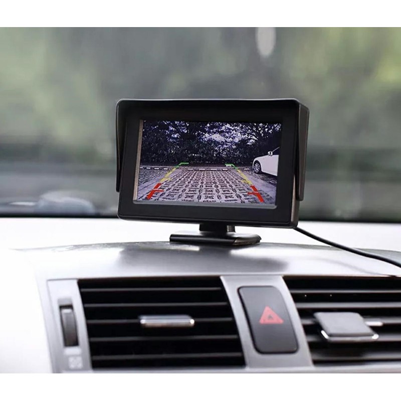 Aptel 4.3 tuuman LCD autonäyttö peruutuskamerajärjestelmiin