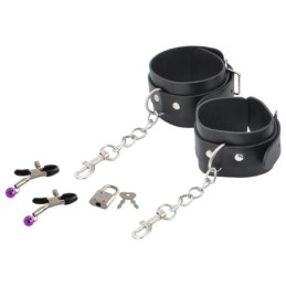 BDSM-aloituspakkaus 13 osaa | Säädettävät kahleet & Peitsi