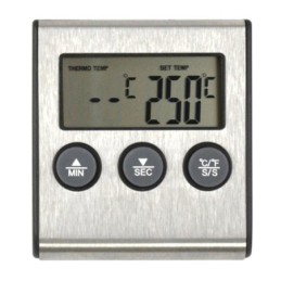 Digitaalinen Paistomittari ja Ajastin – Lämpöä kestävä anturi 250°C