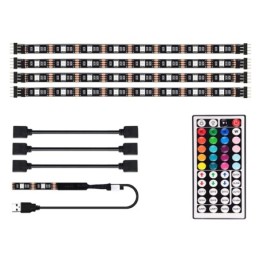TV LED-Taustavalosarja RGB USB + Kaukosäädin | 4x 50 cm Setti
