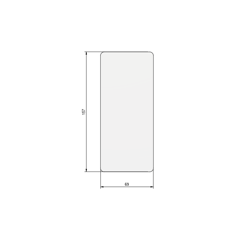 Suojalasi 157 x 69 mm
