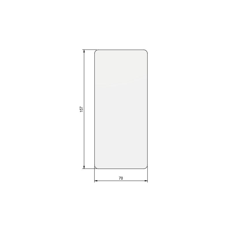 Suojalasi 157 x 70 mm