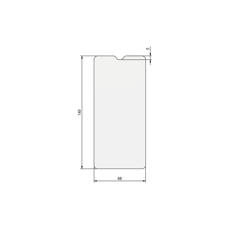 Suojalasi 149 x 68 mm