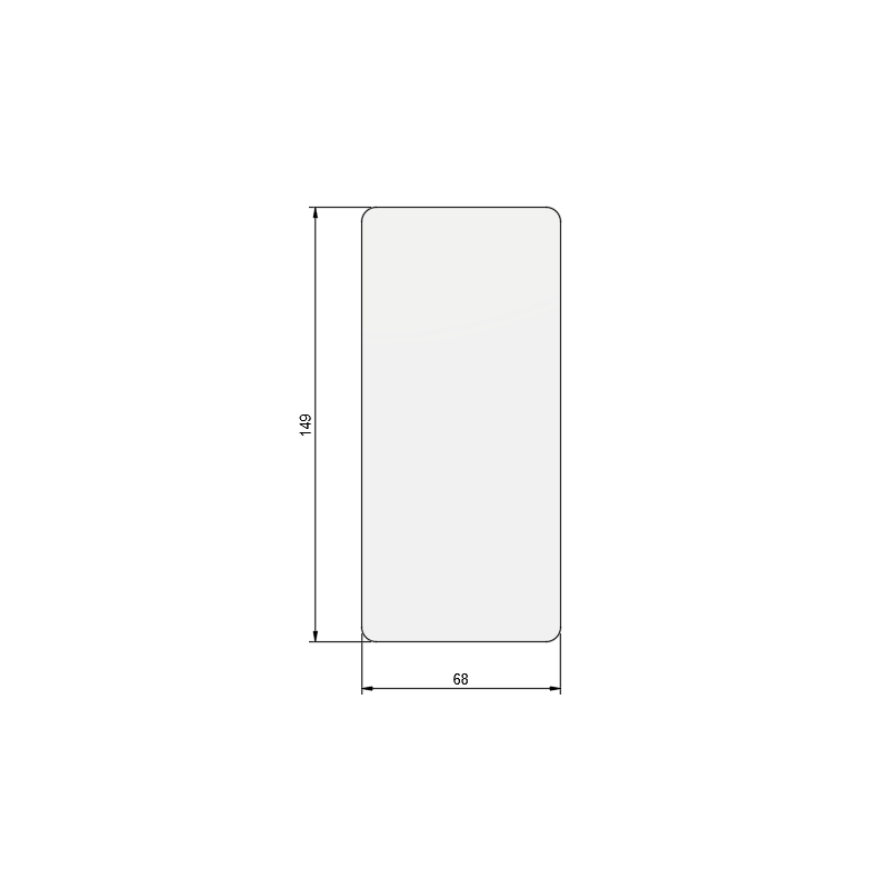 Suojalasi 149 x 68 mm