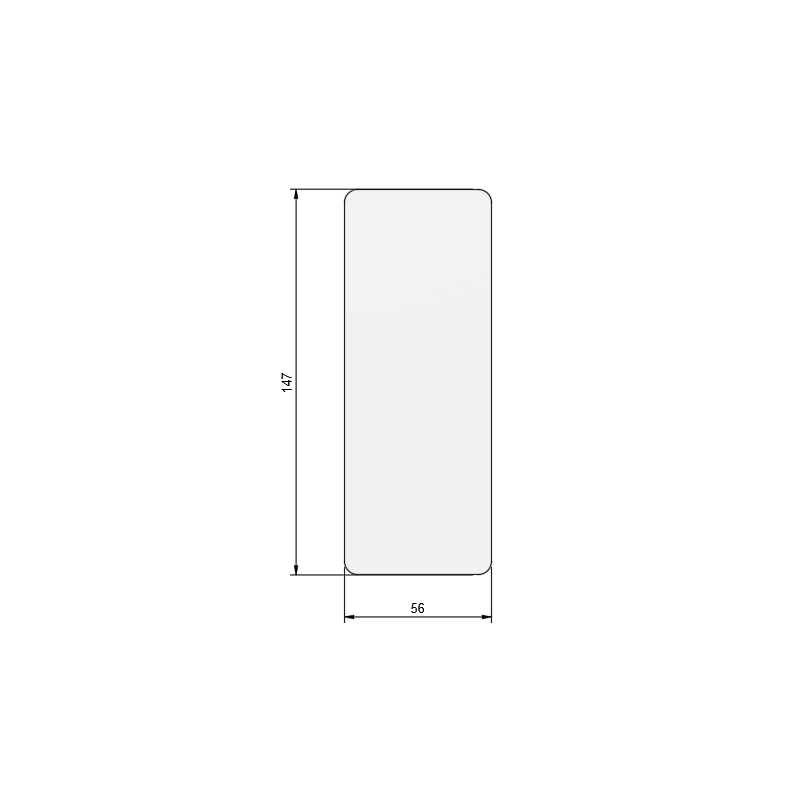Suojalasi 147 x 56 mm