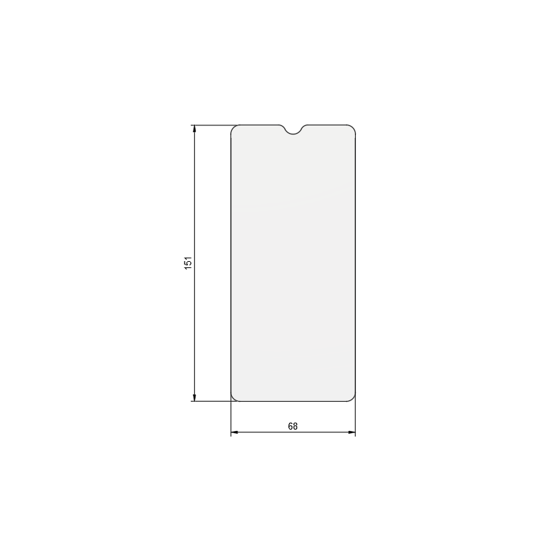 Suojalasi 151 x 68 mm