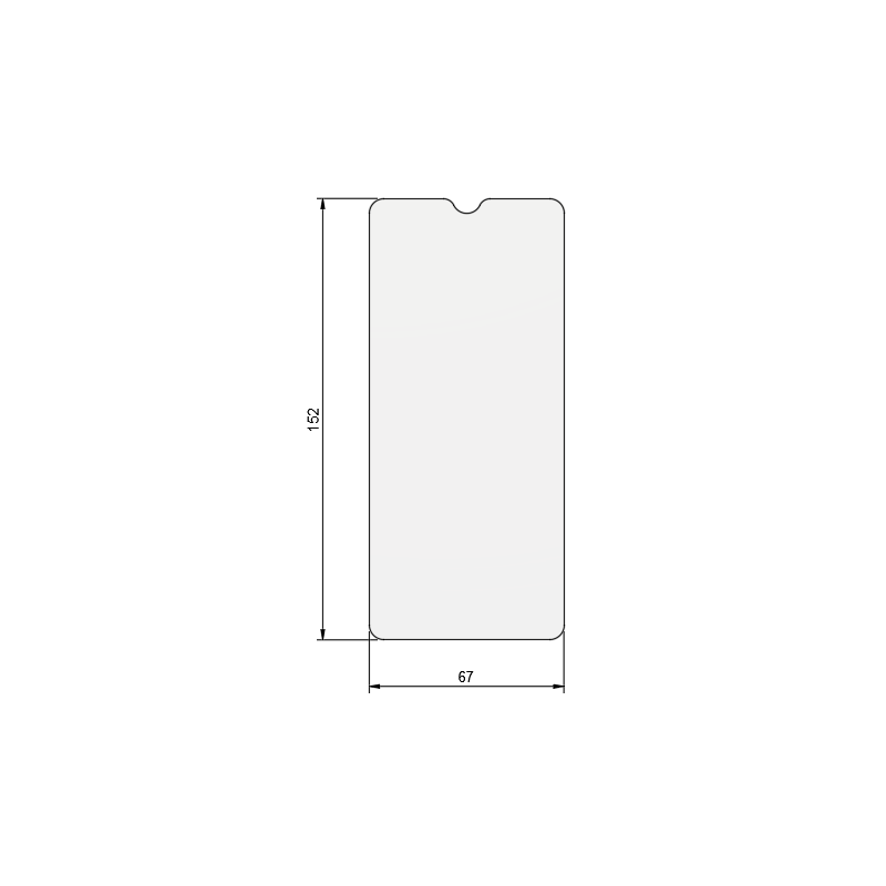 Suojalasi 152 x 67 mm