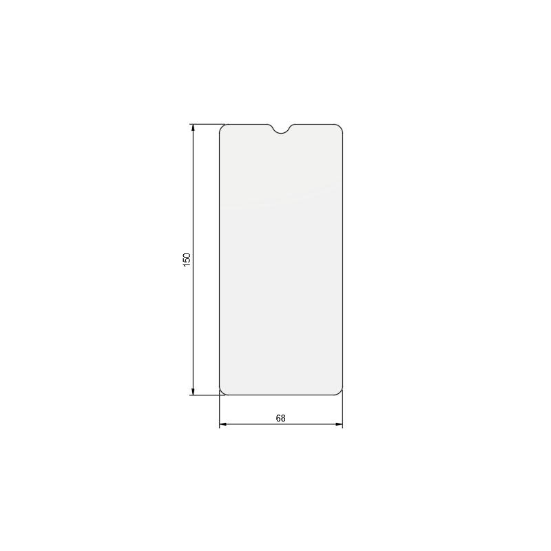 Suojalasi 150 x 68 mm