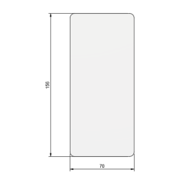 Suojalasi 156 x 70 mm