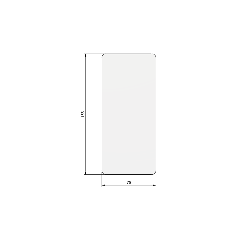 Suojalasi 156 x 70 mm