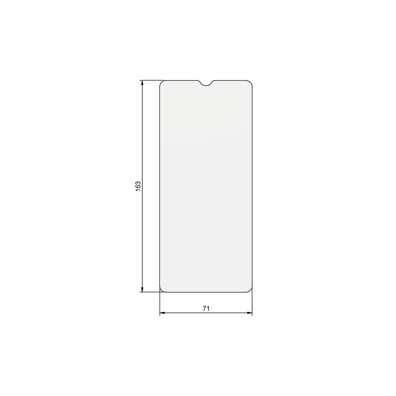 Suojalasi 163 x 71 mm