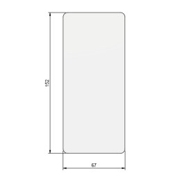 Suojalasi 152 x 67 mm