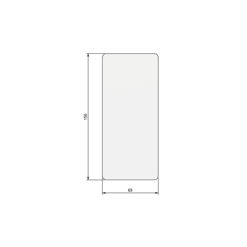 Suojalasi 156 x 69 mm