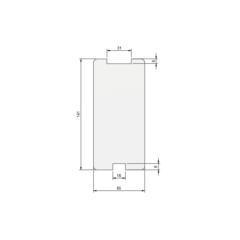 Suojalasi 141 x 65 mm