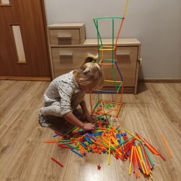 Rakennussarja pillit ja liittimet 408 osaa | Luova 3D-rakennussetti lapsille