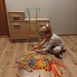 Rakennussarja pillit ja liittimet 408 osaa | Luova 3D-rakennussetti lapsille