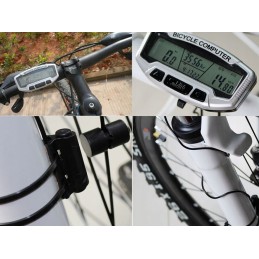 Vedenpitävä Polkupyörän Mittari 28 Toimintoa | Taustavalaistu LCD
