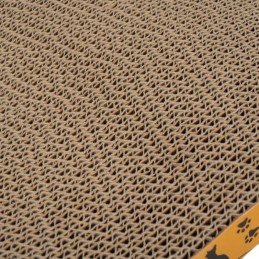 Aaltomainen raapimisalusta kissalle | Pahvinen makuualusta | Vaakamalli