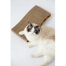 Aaltomainen raapimisalusta kissalle | Pahvinen makuualusta | Vaakamalli