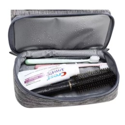 Tilava Matkakosmetiikkalaukku Ripustuskoukulla | Harmaa