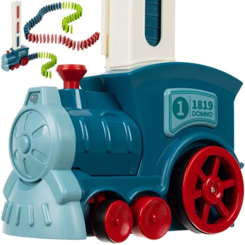 Automaattinen Domino-juna LED-valolla | 60 osaa | Lahjaidea lapselle