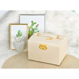Korulipas Lukolla | Beige Satiini | 20 Lokeroa & Peili