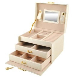 Korulipas Lukolla | Beige Satiini | 20 Lokeroa & Peili