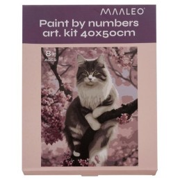 Maalaus numeroiden mukaan: Kissa | Canvas puukehyksellä 40x50cm