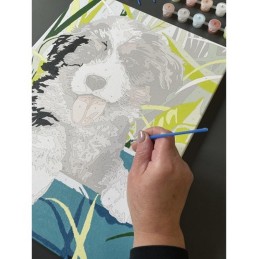 Maalaus numeroiden mukaan: Koira | Canvas puukehyksellä 40x30cm