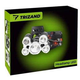 Tehokas LED Cree T6 otsalamppu 5x LED | Akkuotsavalaisin latureilla
