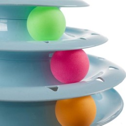 Interaktiivinen Aktivointitorni Kissalle | 3-tasoinen Pallokaruselli