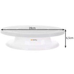 Pyörivä Kakkualusta 28 cm + 3 Koristelulastaa | Kakkuteline