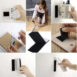 Itsekiinnittyvä Tarranauha 2,5 cm x 5 m | Vahva Liima | Musta