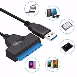 SATA–USB 3.0 Adapteri 2,5" SSD/HDD | 6 Gb/s | Plug & Play