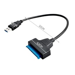 SATA–USB 3.0 Adapteri 2,5" SSD/HDD | 6 Gb/s | Plug & Play