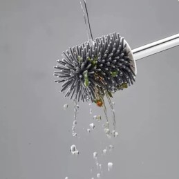 Silikoninen WC-harja | Hygieeninen teline valumalaatikolla