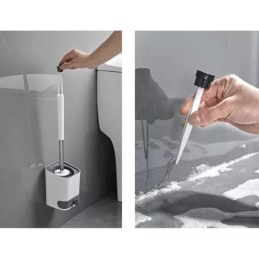 Silikoninen WC-harja | Hygieeninen teline valumalaatikolla