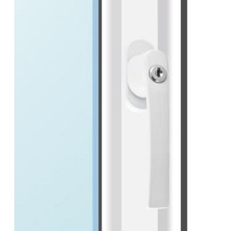 Lukittava ikkunakahva avaimella | Valkoinen ja yleismallinen