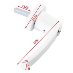 Lukittava ikkunakahva avaimella | Valkoinen ja yleismallinen