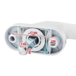 Lukittava ikkunakahva avaimella | Valkoinen ja yleismallinen