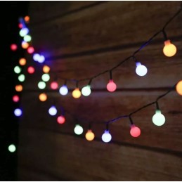 Aurinkokennovalosarja 50 LED-palloa | 7m Monivärinen IP44