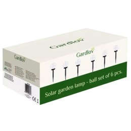 Aurinkokennolamppu Setti 6 kpl | Kylmä Valkoinen LED | IP44
