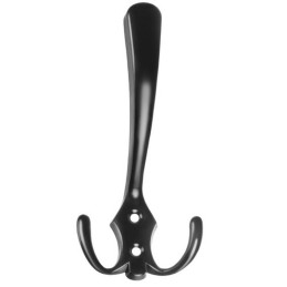 Seinäkoukut Loft-tyyliin 5 kpl | Musta matta | Kolminkertainen