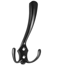 Seinäkoukut Loft-tyyliin 5 kpl | Musta matta | Kolminkertainen