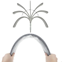 Teleskooppinen pölyhuiska 250 cm | 2 Vaihtopäätä | Taivutettava