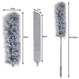 Teleskooppinen pölyhuiska 250 cm | 2 Vaihtopäätä | Taivutettava