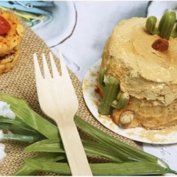 Puiset Kertakäyttöhaarukat 100 kpl | 100 % Biohajoava