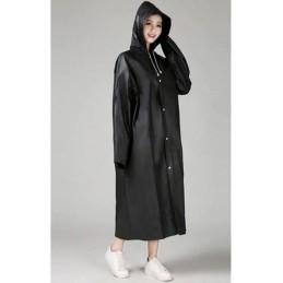 Vahva Sadetakki Neppareilla & Hupulla | Musta Unisex-malli