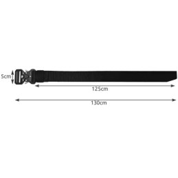 Musta sotilaallinen taktinen vyö QR-metallisoljella | Kestävä survival- ja varustevyö 130 cm